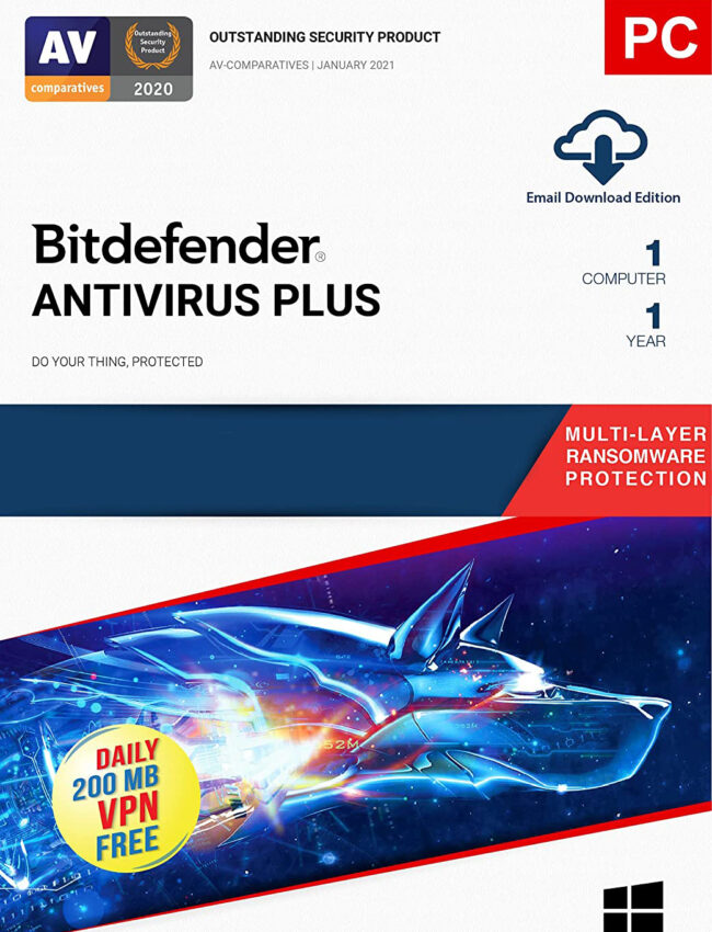 Bitdefender Antivirus Plus 1 User 1 Year