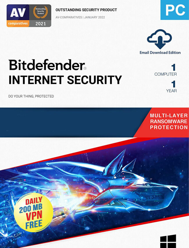 Bitdefender Internet Security 1 User 1 Year