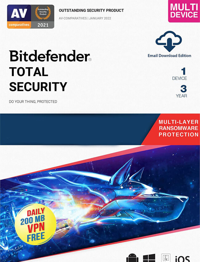 Bitdefender Total Security 1 User 3 Year