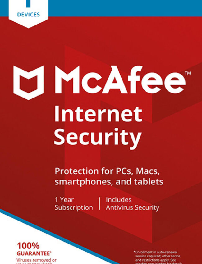 McAfee Internet Security 1 User 1 Year