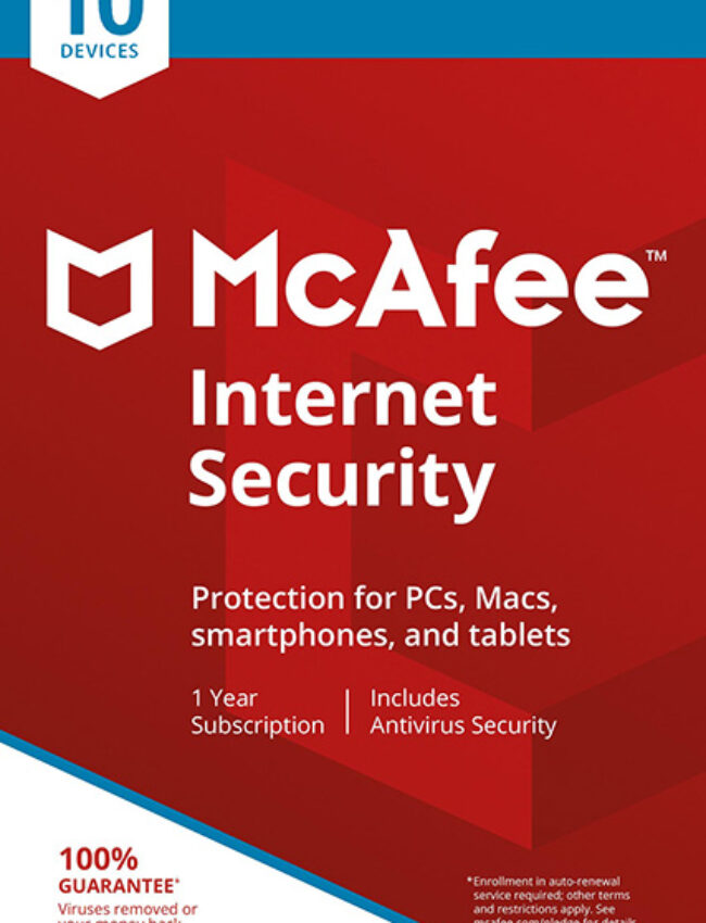 McAfee Internet Security 10 User 1 Year