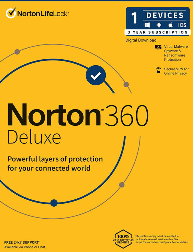 Norton 360 Deluxe 1 User 3 Year