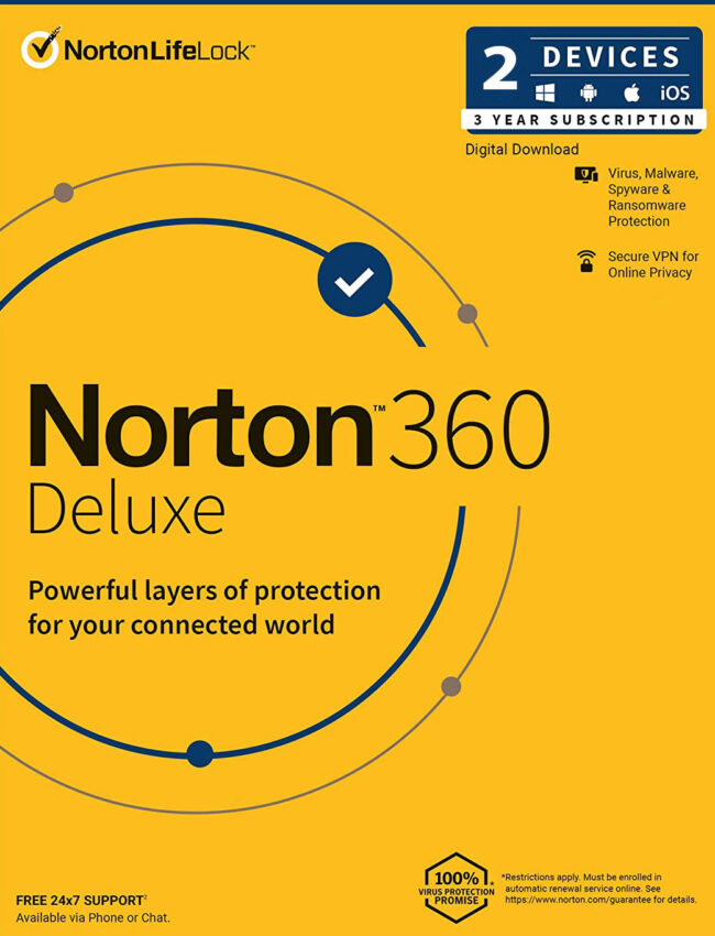 Norton 360 Deluxe 2 User 3 Year