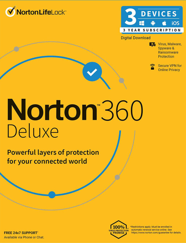 Norton 360 Deluxe 3 User 3 Year