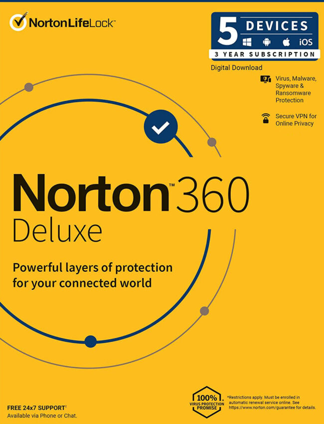 Norton 360 Deluxe 5 User 3 Year